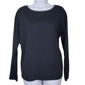 Fabletics Women's Cashel L/S Cinched back black long sleeve top S (NWT)